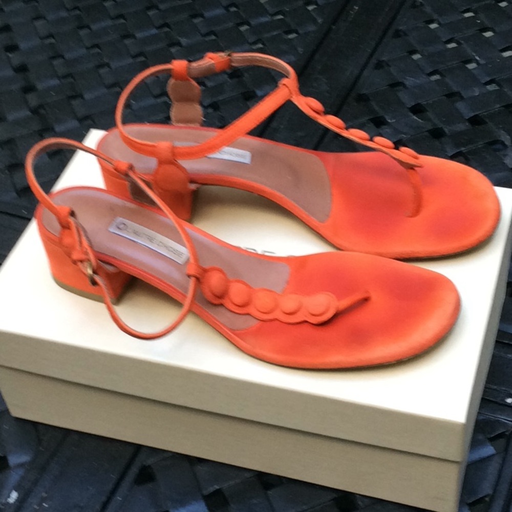 L’Autre Chose suede block heel sandals size 38.5